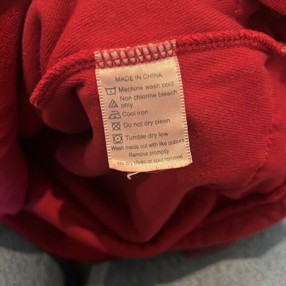 Naartjie Red Velvet Floral appliqué Faux wrap Dress, size 12-18 months - Picture 8 of 9